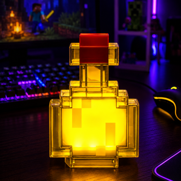 LÁMPARA LED POCIÓN — ESTILO MINECRAFT