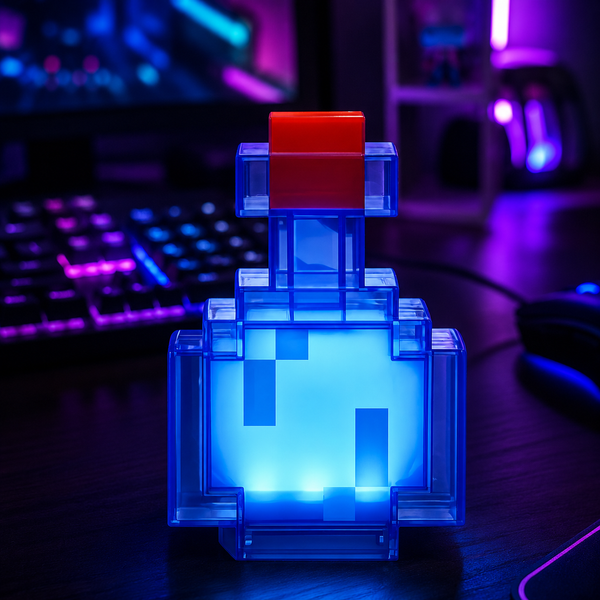 LÁMPARA LED POCIÓN — ESTILO MINECRAFT