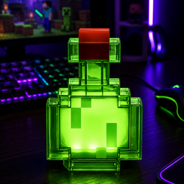 LÁMPARA LED POCIÓN — ESTILO MINECRAFT