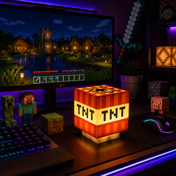 LÁMPARA LED TNT — ESTILO MINECRAFT
