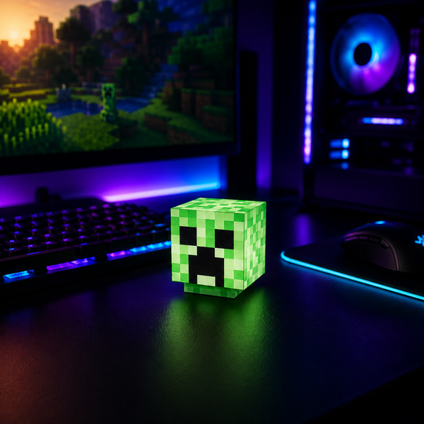 LÁMPARA LED CREEPER — ESTILO MINECRAFT