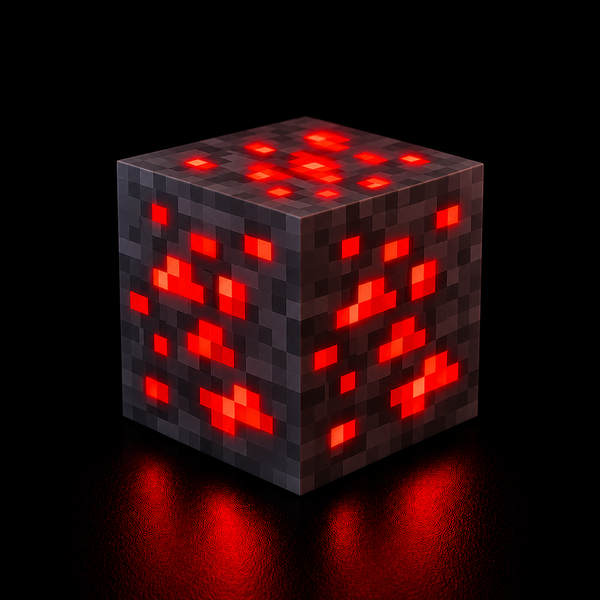 LÁMPARA LED MINERAL — ESTILO MINECRAFT