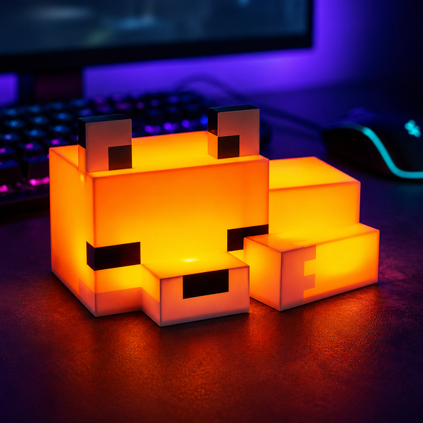 LÁMPARA LED ZORRO — EDICIÓN MINECRAFT