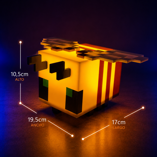 LÁMPARA LED ABEJA — ESTILO MINECRAFT