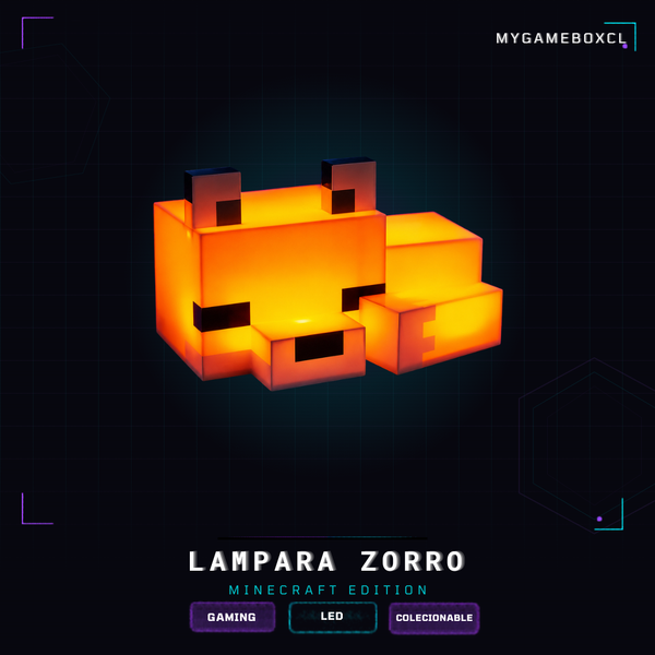 LÁMPARA LED ZORRO — EDICIÓN MINECRAFT