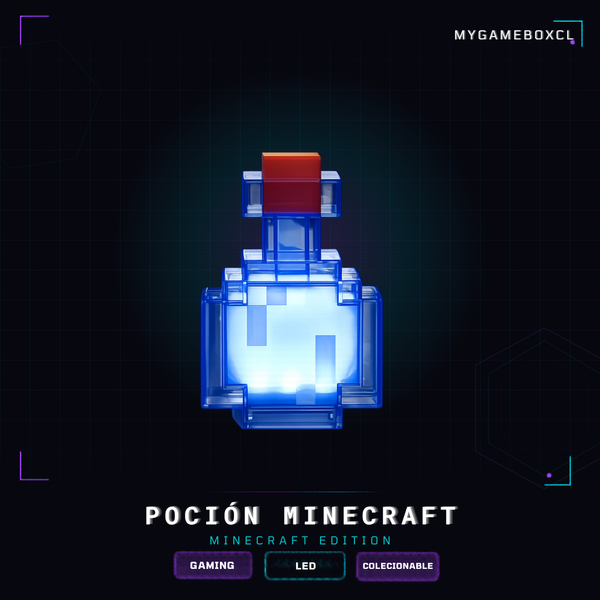 LÁMPARA LED POCIÓN — ESTILO MINECRAFT