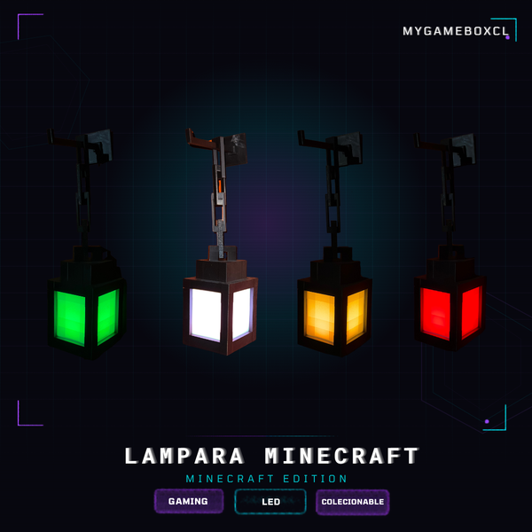LÁMPARA LED FAROL PEQUEÑA — ESTILO MINECRAFT