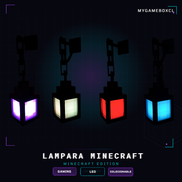 LÁMPARA LED FAROL GRANDE — ESTILO MINECRAFT