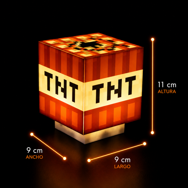 LÁMPARA LED TNT — ESTILO MINECRAFT