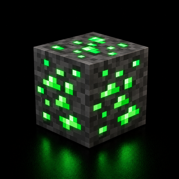 LÁMPARA LED MINERAL — ESTILO MINECRAFT