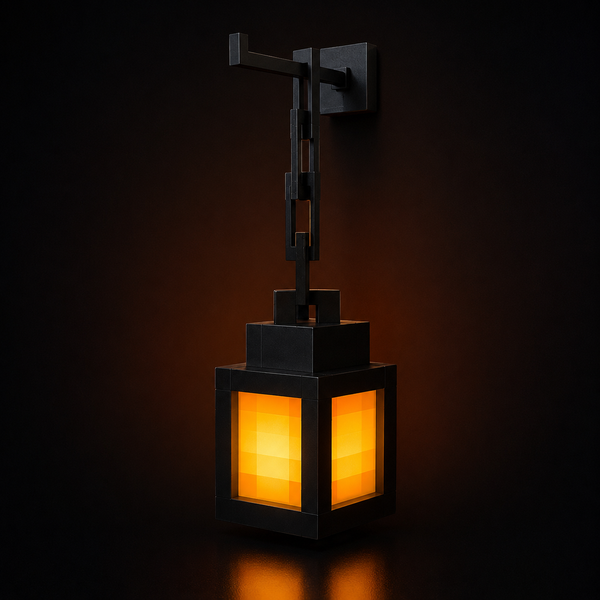 LÁMPARA LED FAROL GRANDE — ESTILO MINECRAFT