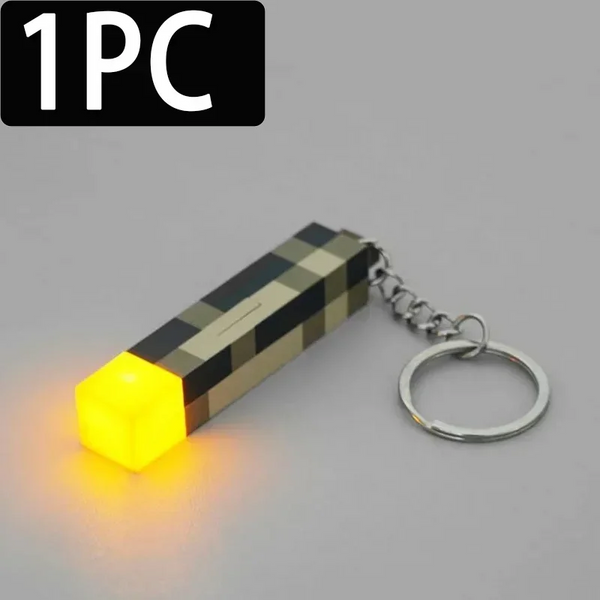 LLAVERO ANTORCHA— ESTILO MINECRAFT