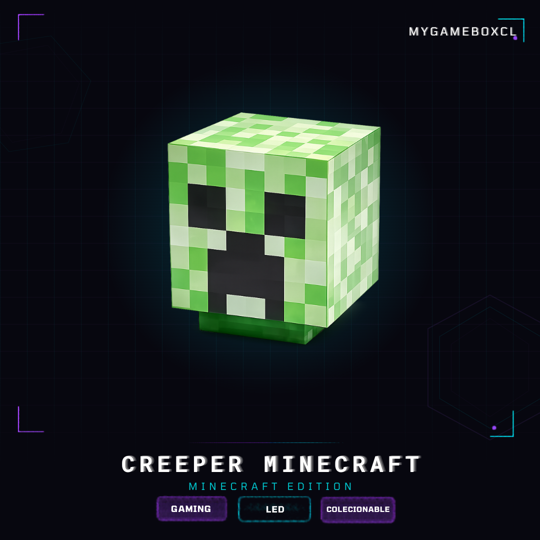 LÁMPARA LED CREEPER — ESTILO MINECRAFT