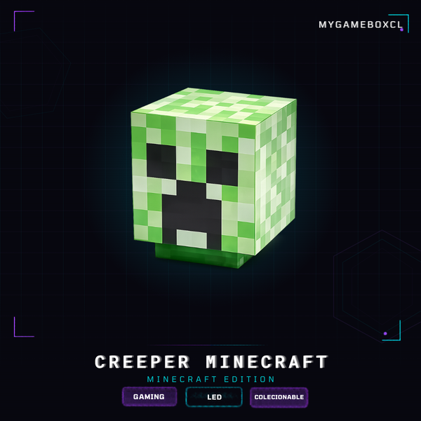 LÁMPARA LED CREEPER — ESTILO MINECRAFT